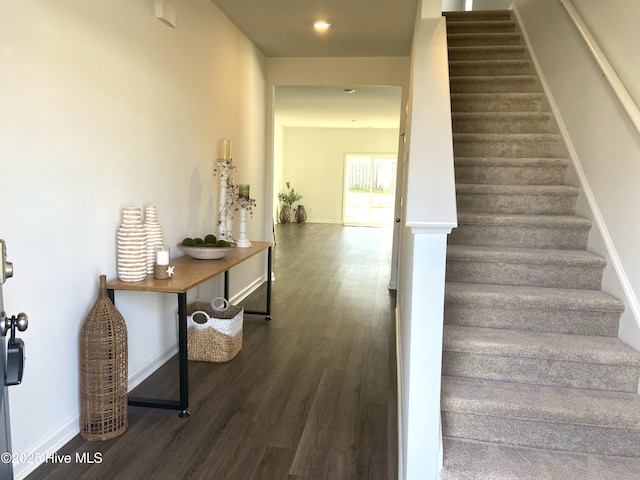 109 Mesa Ln, Holly Ridge, NC 28445 - staircase with wood finished floors and recessed lighting