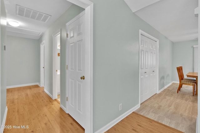 448 Edgewood & Rd, Southport, NC 28461 - hallway with light wood-type flooring and baseboards