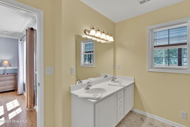 448 Edgewood & Rd, Southport, NC 28461 - full bath featuring baseboards and double vanity