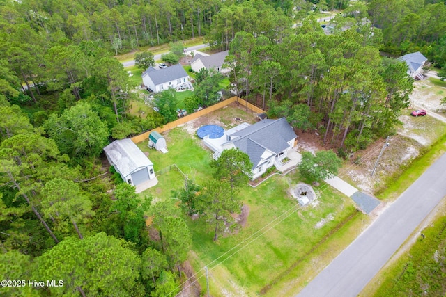 448 Edgewood & Rd, Southport, NC 28461 - bird's eye view of a heavily wooded area