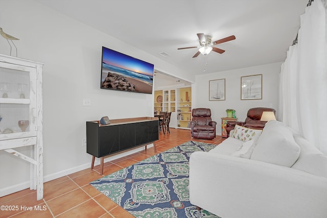 8 Gate 2, Carolina Shores, NC 28467 - living area with light tile patterned floors and ceiling fan