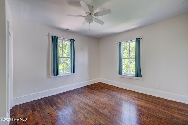 305 Mcrae St, Wilmington, NC 28401 - spare room featuring healthy amount of natural light, hardwood / wood-style flooring, and a ceiling fan