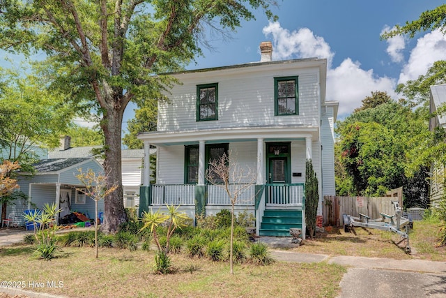 305 Mcrae St, Wilmington, NC 28401 - view of front of property featuring a porch and a chimney