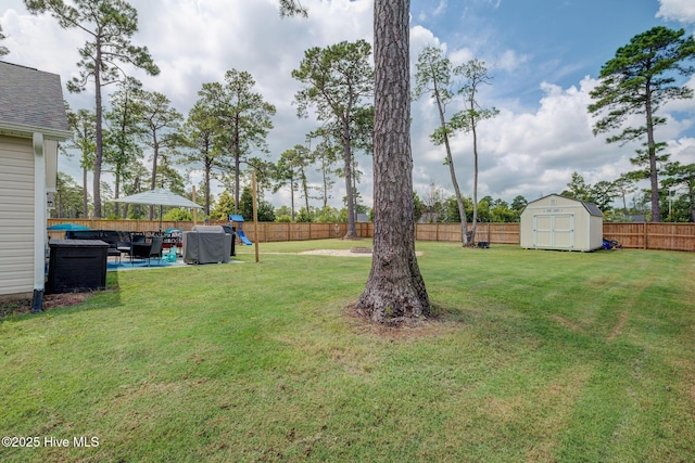 870 Westway Rd, Southport, NC 28461 - fenced backyard featuring a storage shed
