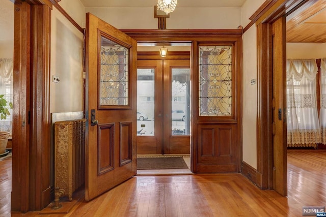 entryway with light wood-type flooring