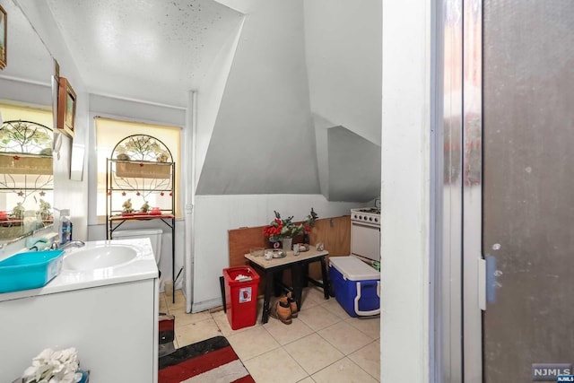 bathroom featuring vanity and tile patterned floors