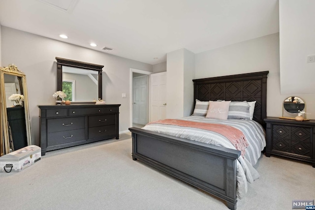 view of carpeted bedroom