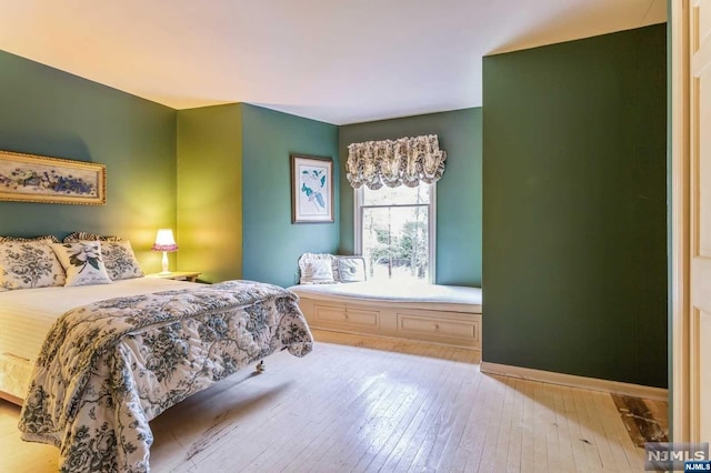 bedroom featuring light hardwood / wood-style flooring