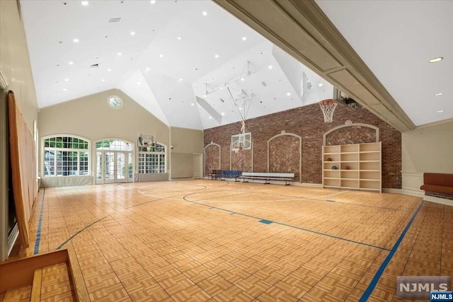 view of basketball court