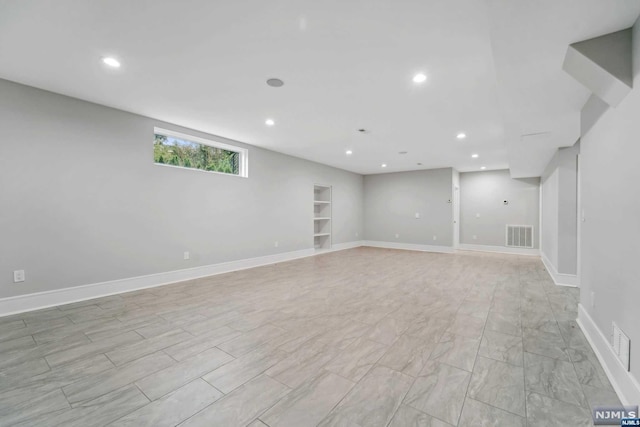 basement featuring built in features