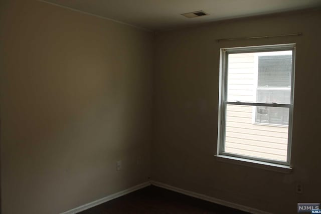 view of spare room