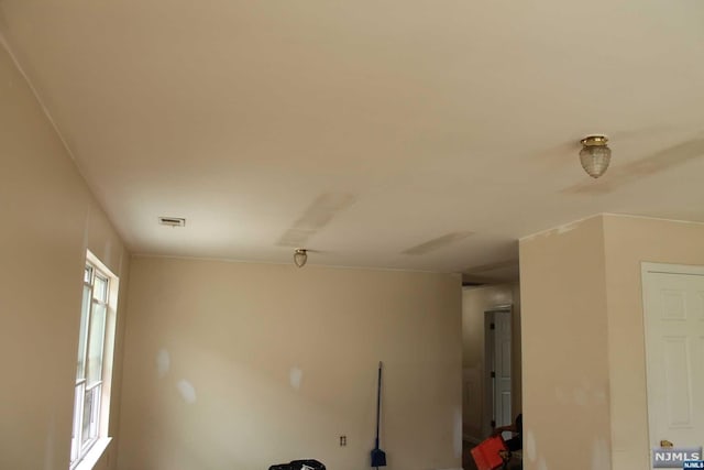 view of spare room