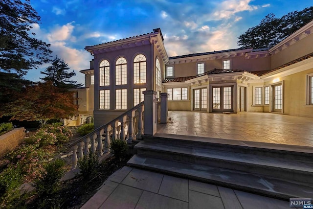 exterior space featuring french doors