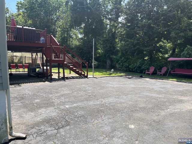 view of patio with a deck