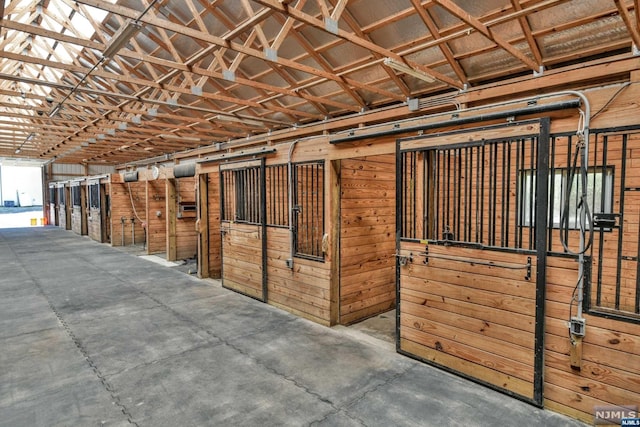 view of horse barn