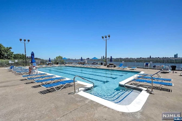 view of pool with a patio area