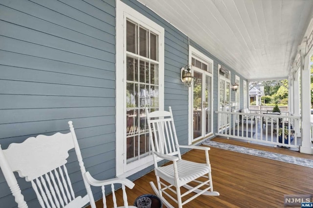 view of wooden deck