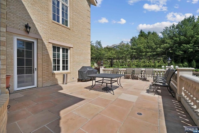 view of patio with grilling area