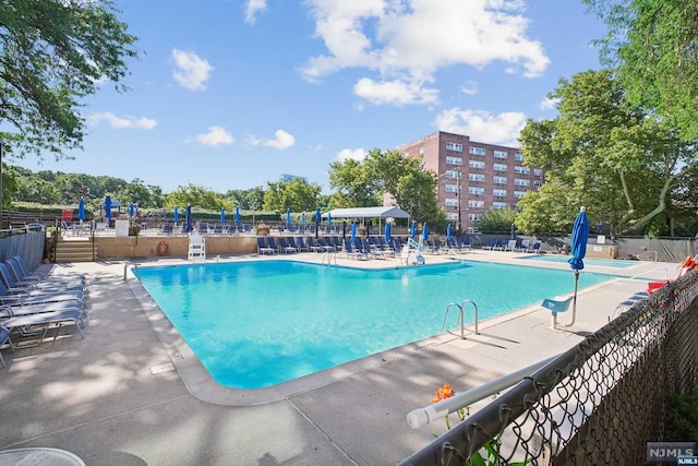 view of pool with a patio