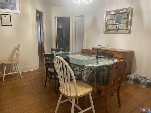 dining room featuring dark wood-type flooring