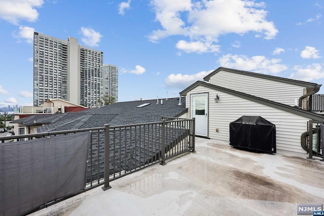 view of patio / terrace featuring a grill