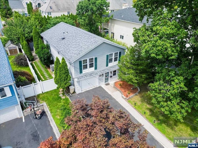 birds eye view of property