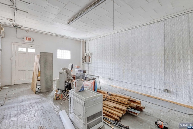 miscellaneous room with light wood-type flooring