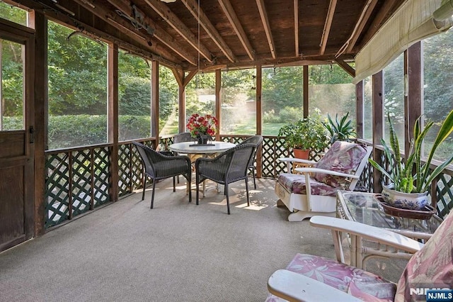 view of sunroom / solarium