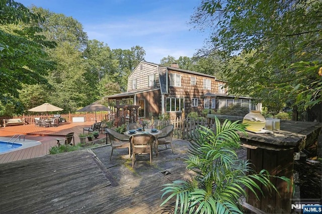 view of wooden deck