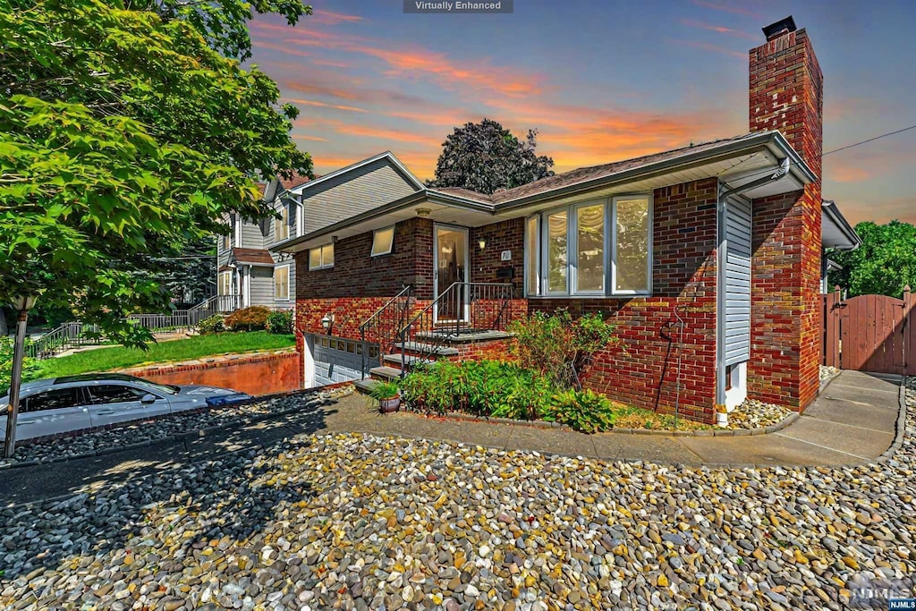 view of front of house featuring a garage