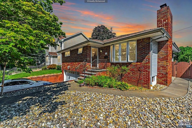 view of front of house featuring a garage