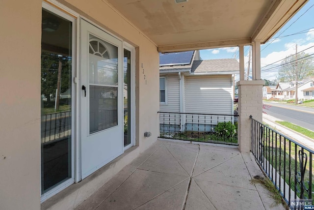 balcony with covered porch