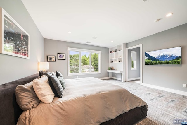 view of carpeted bedroom