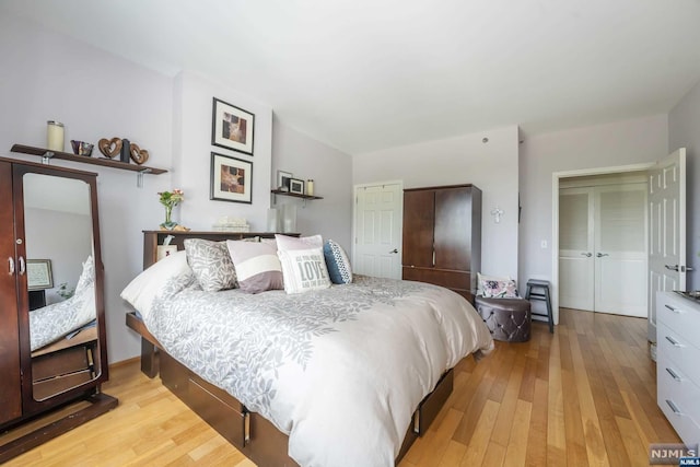 bedroom featuring light hardwood / wood-style floors