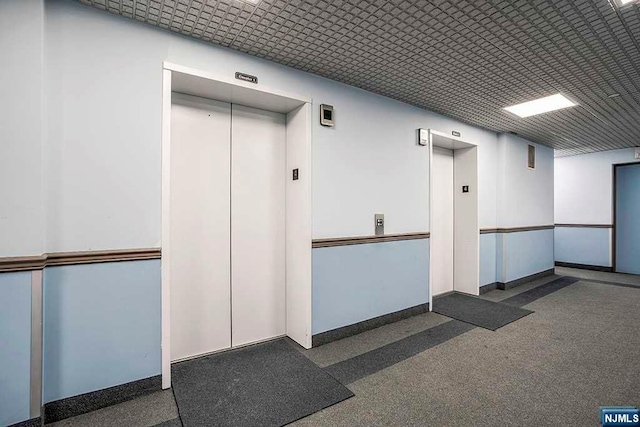 interior space featuring elevator