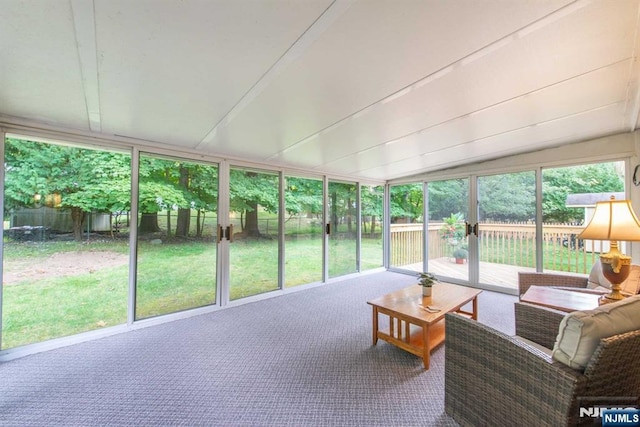 view of sunroom