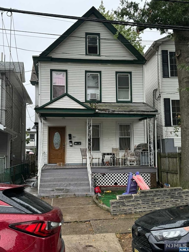 front facade with covered porch