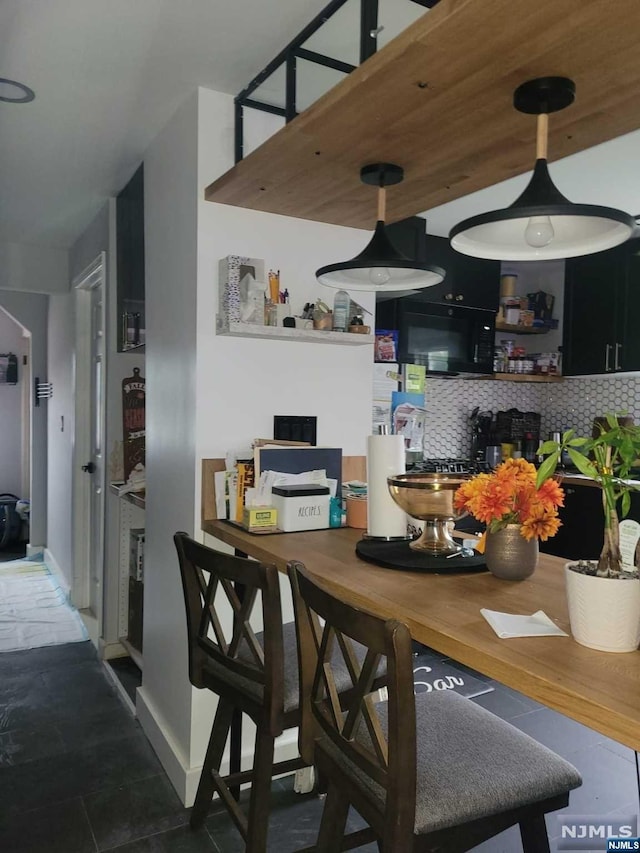 view of tiled dining area