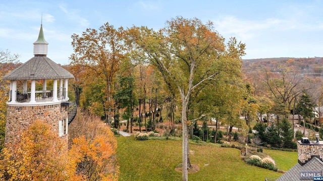 view of community with a gazebo and a lawn