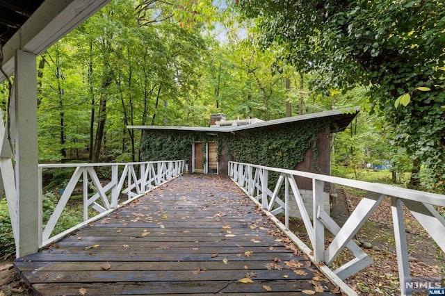 view of wooden terrace