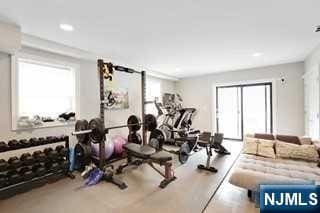 exercise room featuring a wealth of natural light