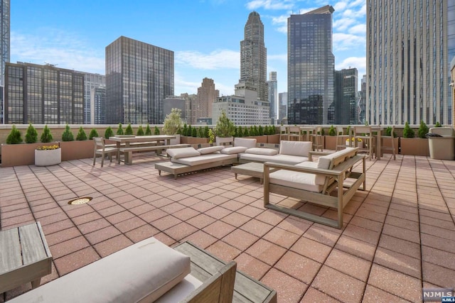 view of patio with an outdoor hangout area