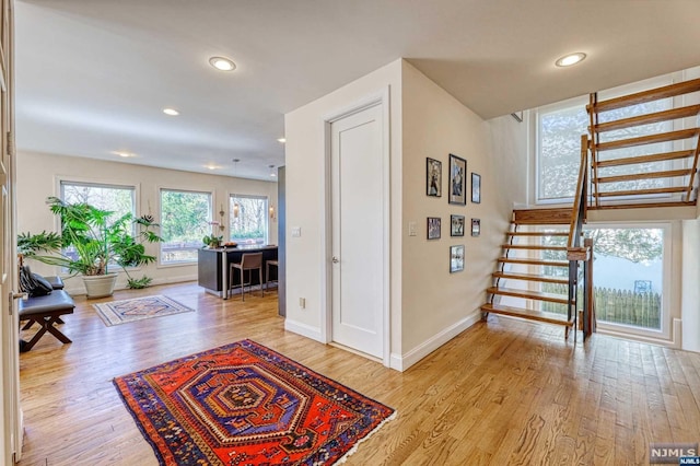 interior space featuring wood-type flooring