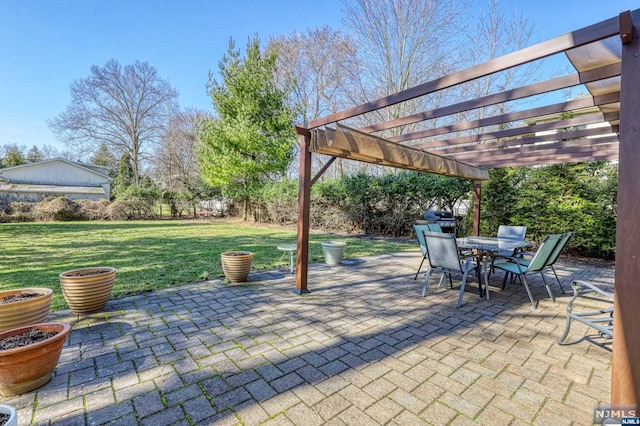 view of patio / terrace with a pergola