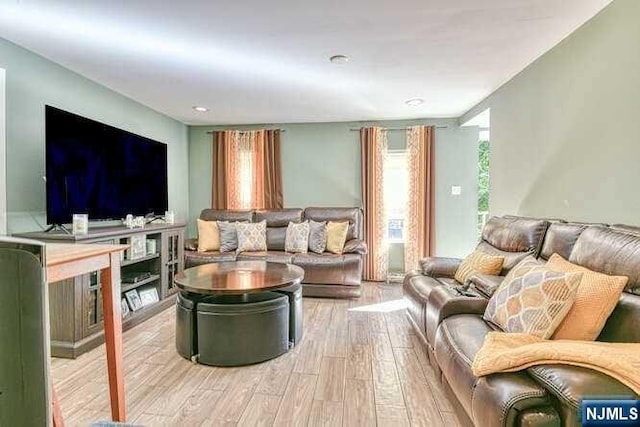 living room featuring hardwood / wood-style flooring