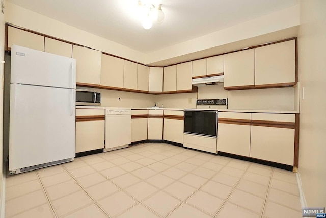 kitchen with white appliances