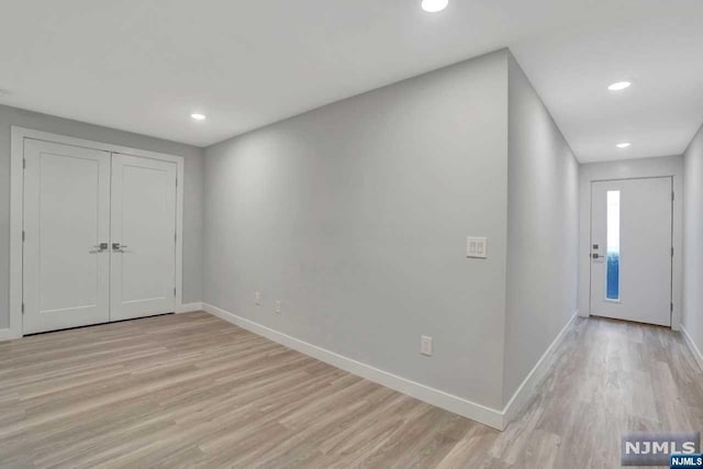 foyer featuring light hardwood / wood-style floors