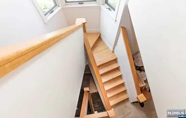 stairs featuring plenty of natural light