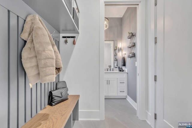 mudroom featuring sink