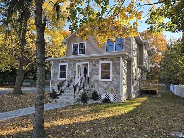 view of front property with a front yard